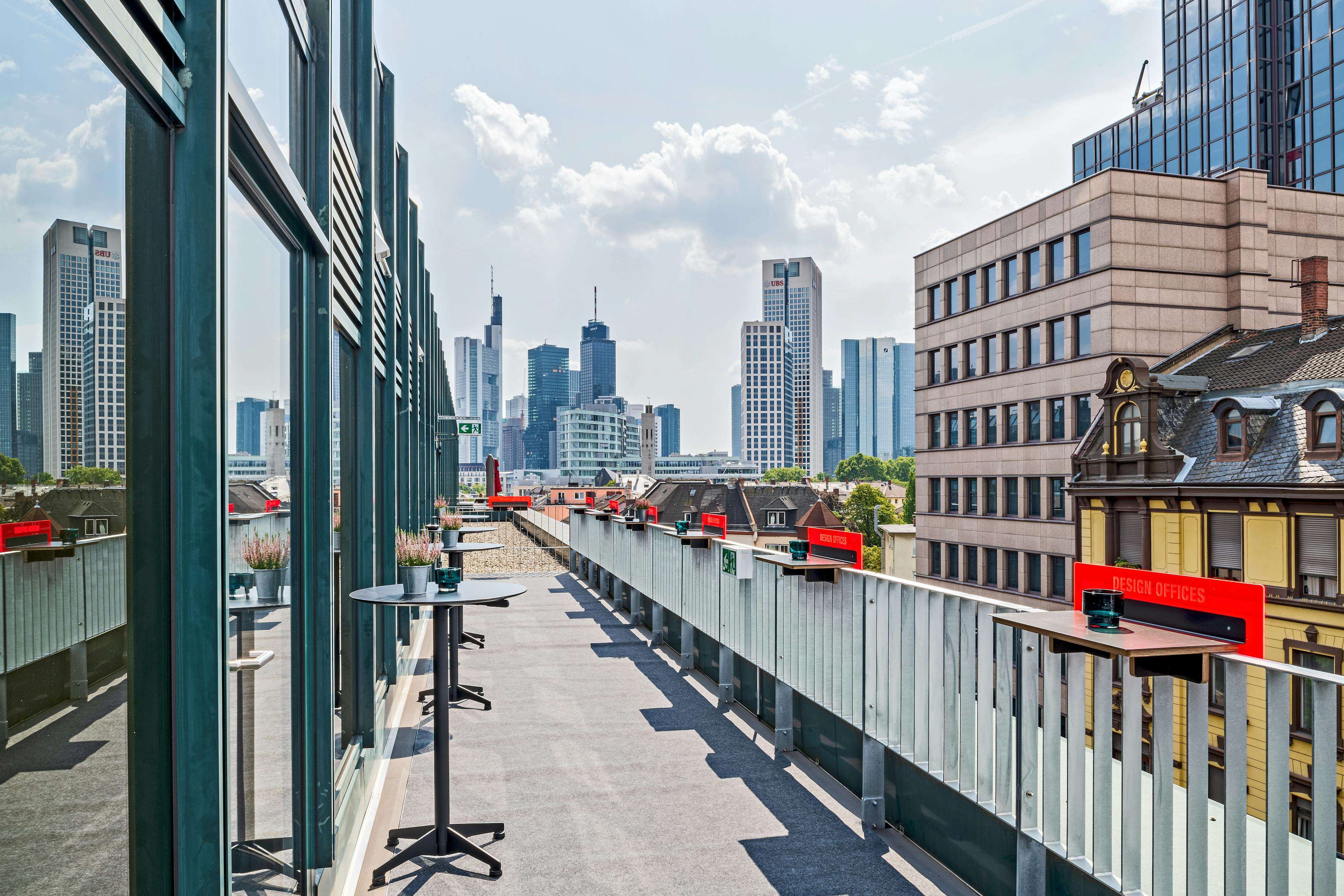 Design Offices Frankfurt Westendcarree city view rooftop terrace